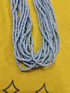 Chunky Beaded Necklace Blue
