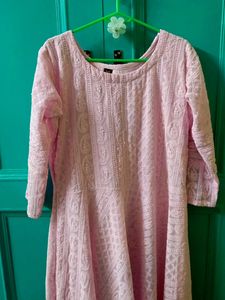 Beautiful Pink Chikankari Kurta