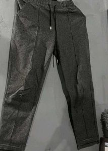 Stylish Textured Drawstring Trousers