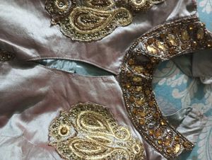 Grey Silver Lehenga