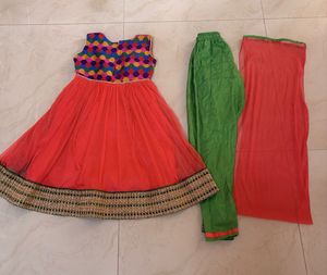 offer!!!Girls Ethnic Wear Set - Kurta, Pants &amp; Du