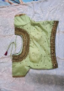 Green Ikat Print Blouse