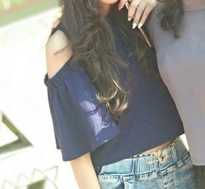 Poco Half Cape Style Blue Top