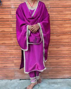 Beautiful Purple Kurta Set with Dupatta