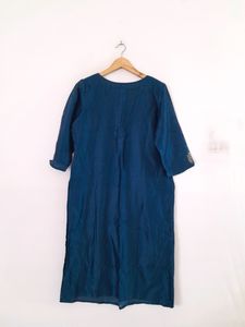 Blue Embroidered Kurta (Women's)