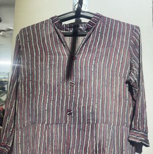 Striped Button-Down Dress