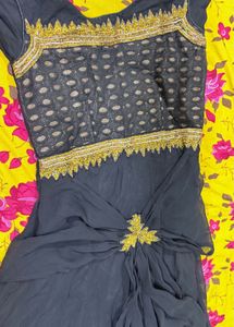Branded  dress in Black color with floral