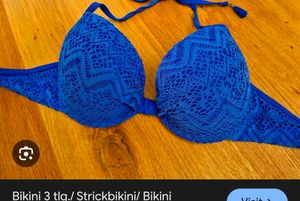 Vibrant Blue Crochet Bikini set