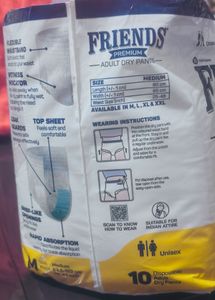 Friends Premium Adult Dry Pants - 10 Count