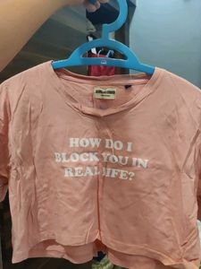 Bonkers Corner Peach Graphic Crop Top