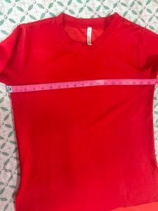 Red Long Sleeve Top
