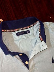 Nautica Men's Light Blue Polo Shirt