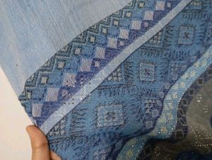 Blue and black hijab for girls.