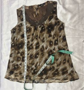 IMPORTED Stylish Leopard Print Sleeveless Top