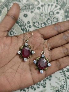 Real Ruby Earrings