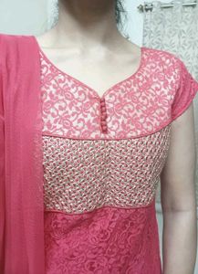 pink anarkali set