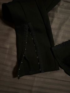 MNG Black Pants With Metal hook and Eye Fastenings