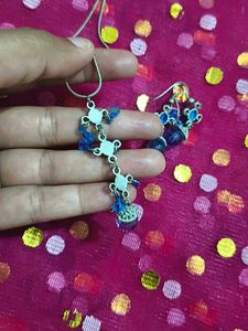 minimal necklace with matching earrings 🩵