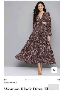 Chic Floral Cutout Maxi Dress