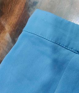 Chic Blue Ruffle Skirt