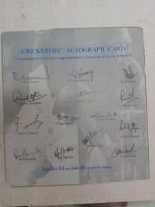 Rare Cricketers Autograph Card