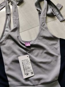 Athena Lifestyle Grey &amp; Black jumpsuite/Swimsuit