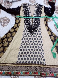 Black And Beige Kurta