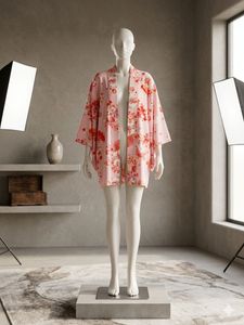 Floral Print Kimono Robe