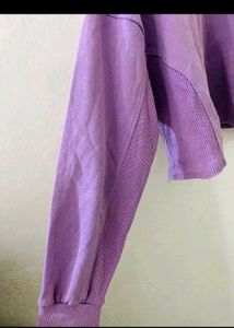 Purple Cropped Sweatshirt