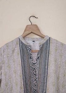 Elegant cut work Printed Kurta