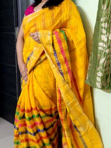 Gorgeous Yellow Saree Perfect For Haldi Event.