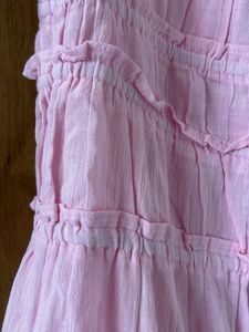 Cute Pink One-Shoulder Tiered Mini Dress