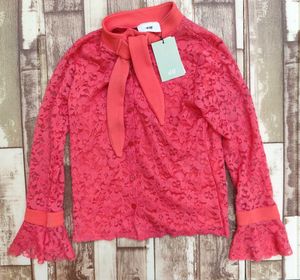 H&M Chic Lace Coral Pink Top - XS/S