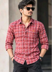 Men's Plaid Button-Up Shirt