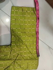 NEW Green Checked Saree Blouse