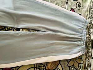 Light Blue Wide Leg Track Pants