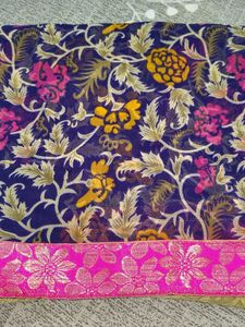 Elegant Floral Print Saree