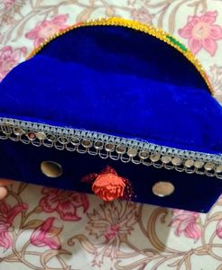 Royal Blue Velvet sofa for laddu gopal