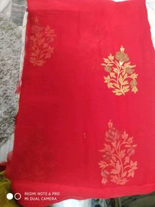 Red Siffon  Saree