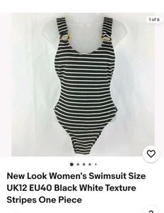 New Look Striped One-Piece Swimsuit