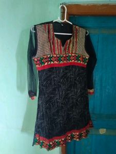 Length 34, offer prices,Embroidered Black Kurta
