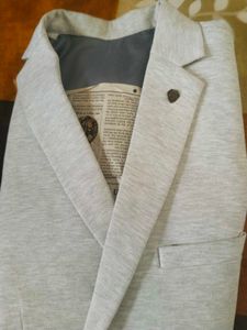 Light Grey Casual Blazer