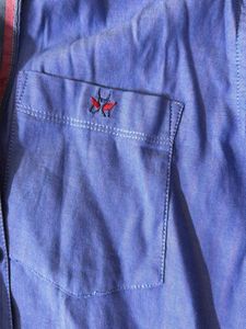 Crimson Club- Men's Blue Long Sleeve Shirt