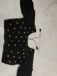 Elegant Black Floral Blouse