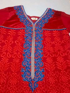 Maroon Embroidered Anarkali Suit