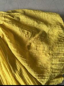 Lovely Yellow Midi With Puff Sleeves