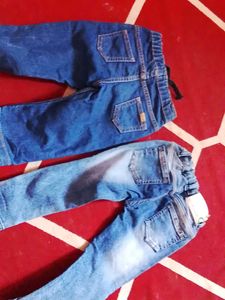 Kids Blue Denim Jeans - 2 Pairs