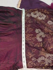 Ethnic Purple Gown Set