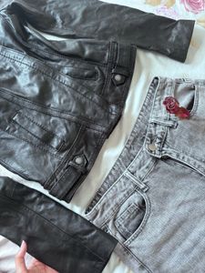 Michael KORS Black Faux Leather Jacket