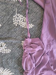 Chic Lavender Button-Front Dress